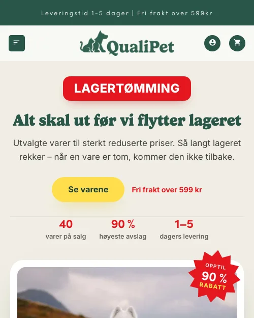 Landingsside Arcads har laget for QualiPet