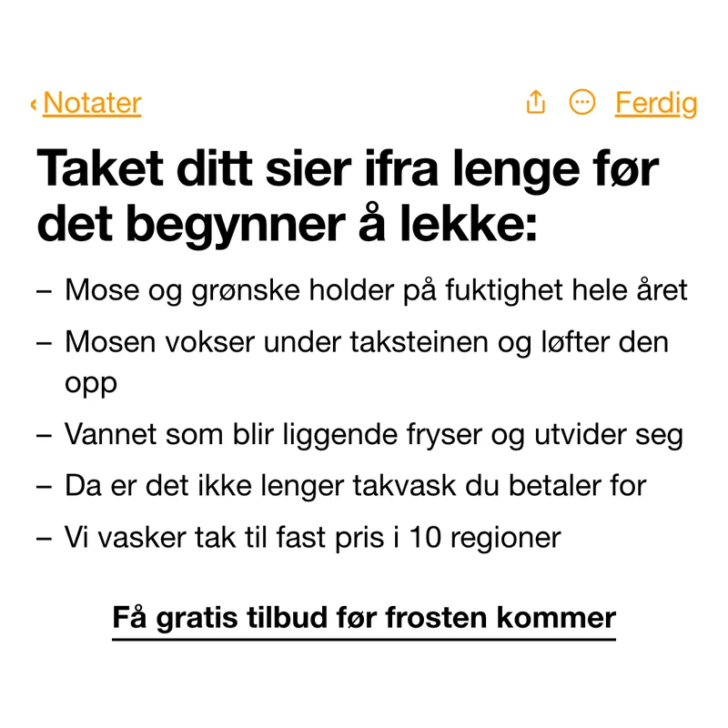 Notat-annonse-annonse for Utvendig Renhold